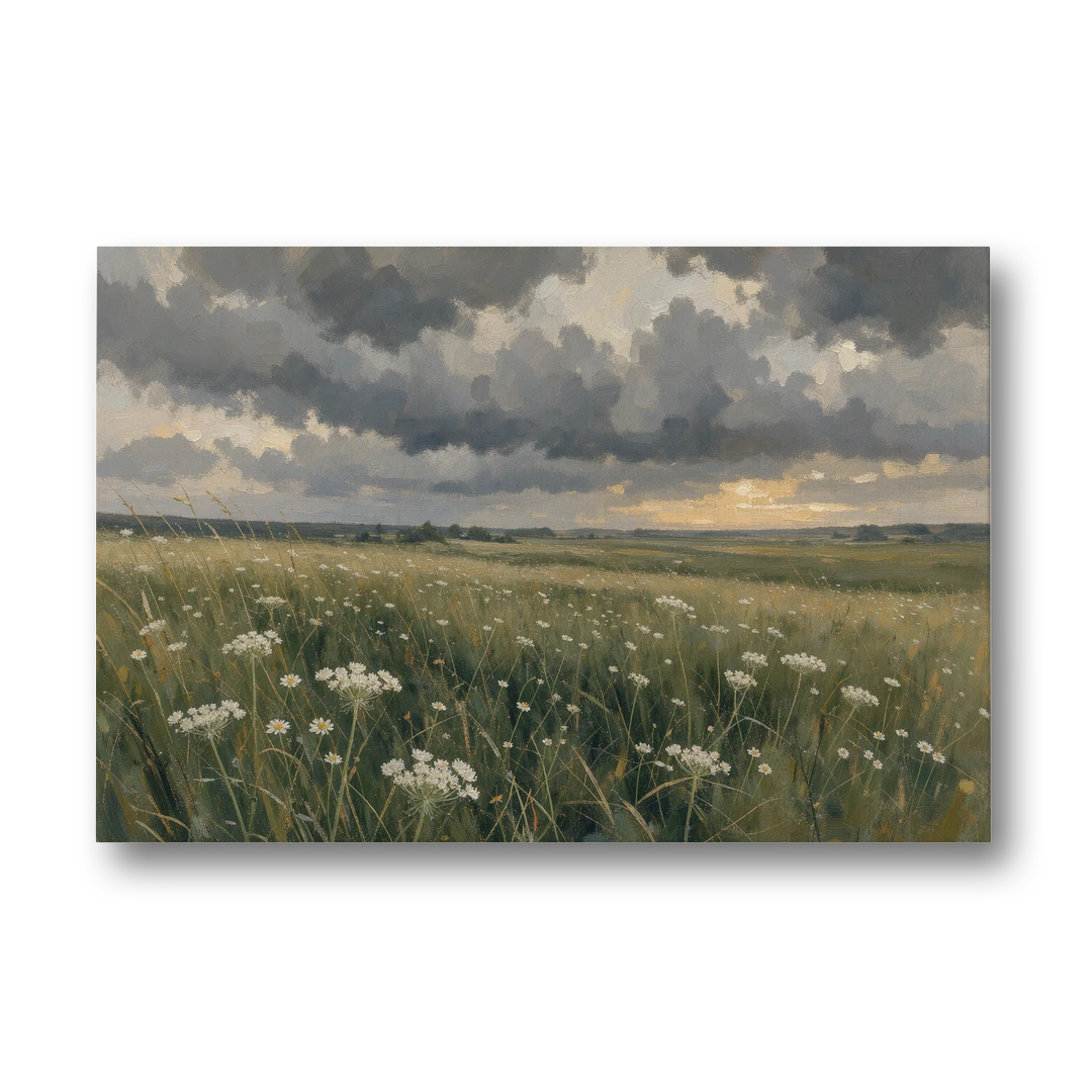 Big Wall Art for Living Room Stormy Meadow - Canvas Wall Art - Front