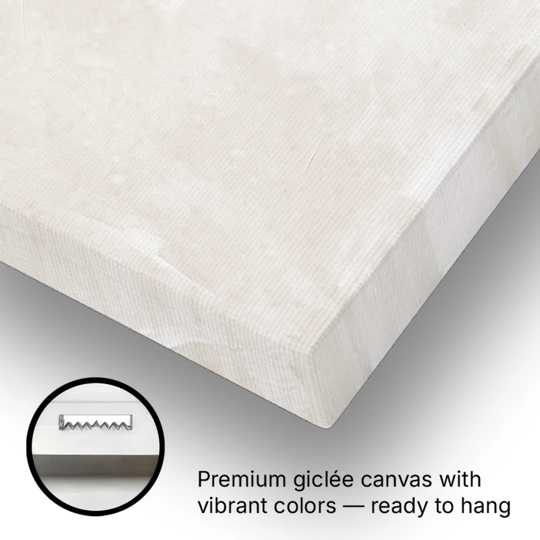 Bird Wall Art of a Pair in Beige Air - Canvas Wall Art - Gallery Wrap Corner