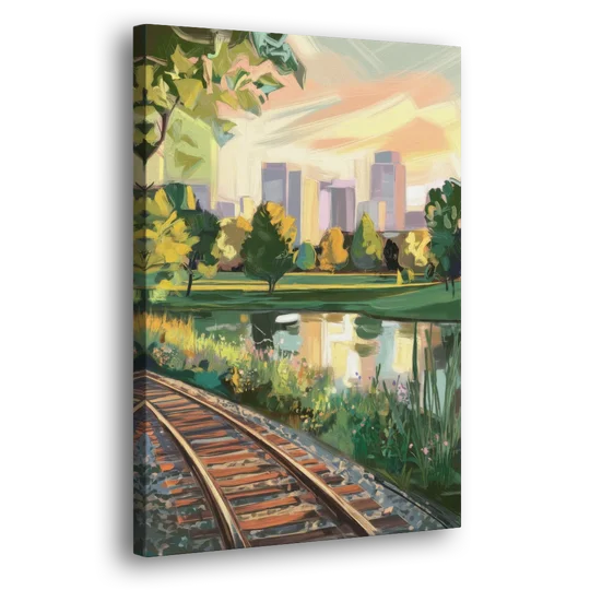 Birmingham Railroad Park - Canvas Wall Art - Side