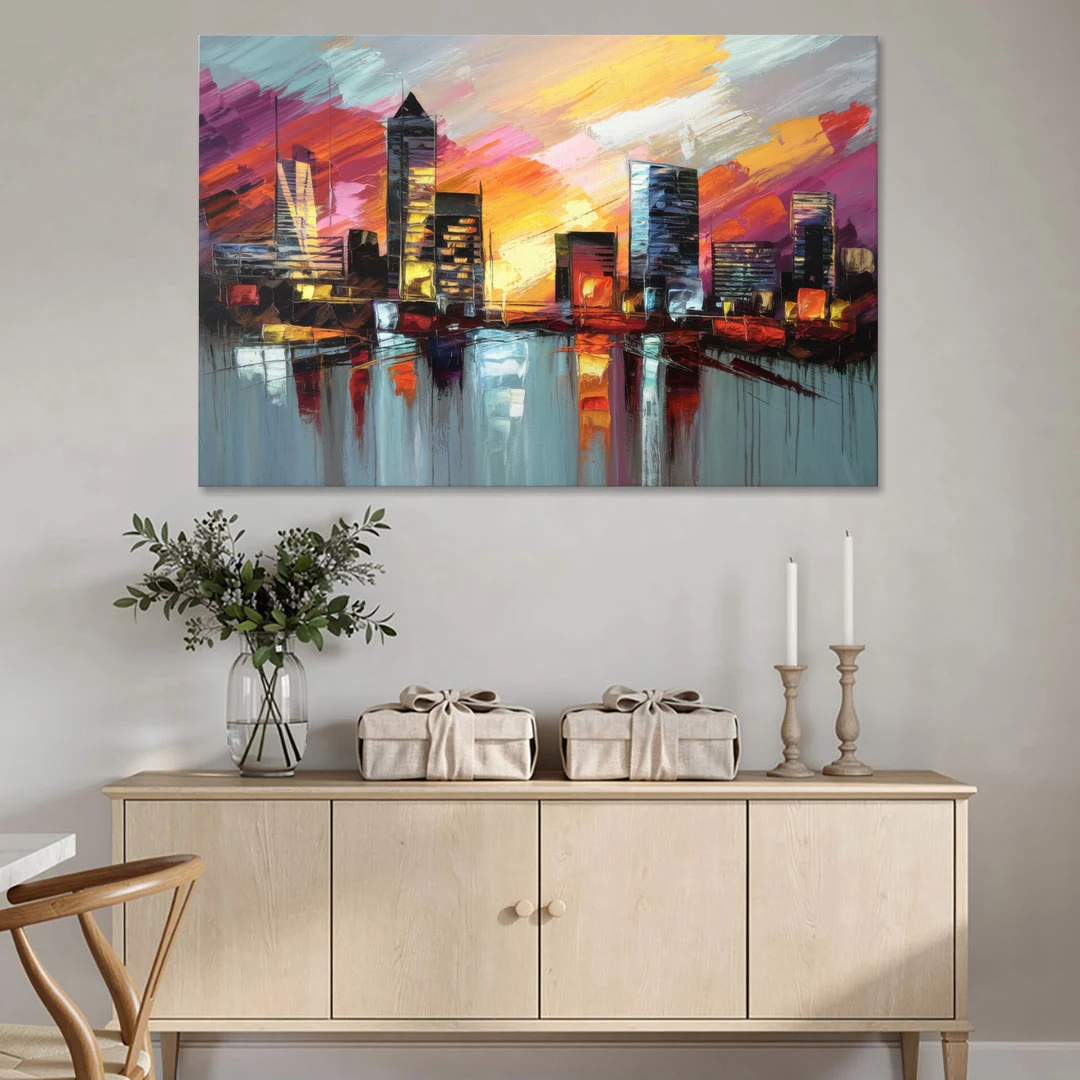 Birmingham Sunset Skyline - Canvas Wall Art - Coffee Table - 60x40