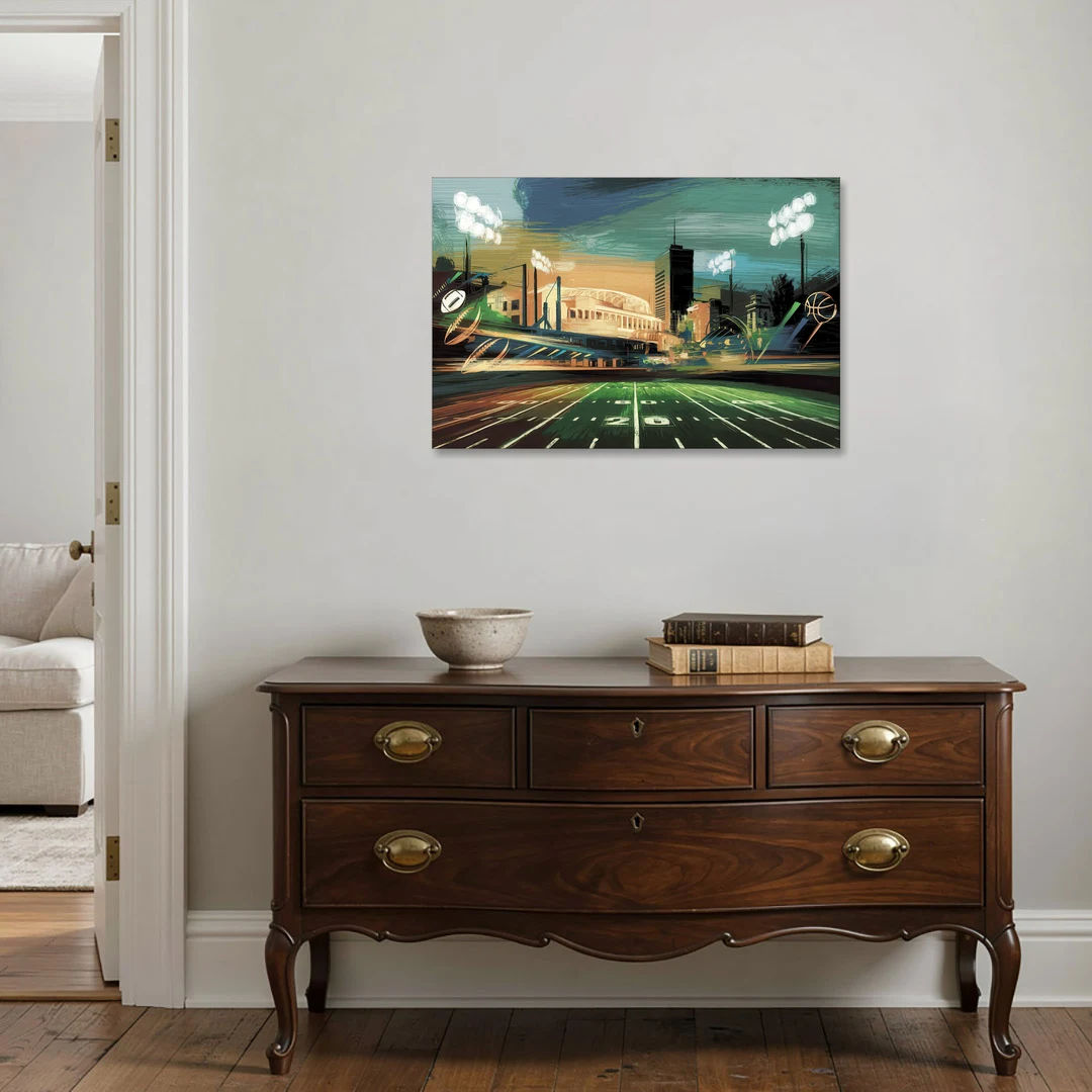 Birmingham Us Sports Teams Tribute - Canvas Wall Art - Coffee Table - 36x24