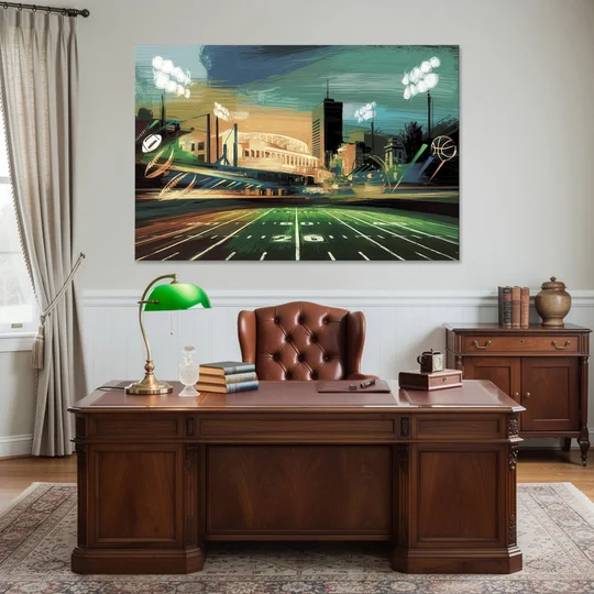 Birmingham Us Sports Teams Tribute - Canvas Wall Art - Office - 60x40