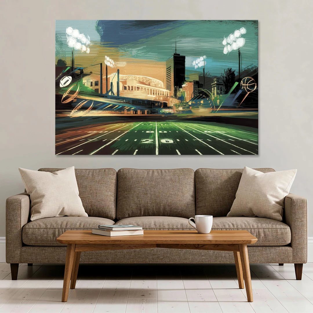 Birmingham Us Sports Teams Tribute - Canvas Wall Art - Sofa - 60x40