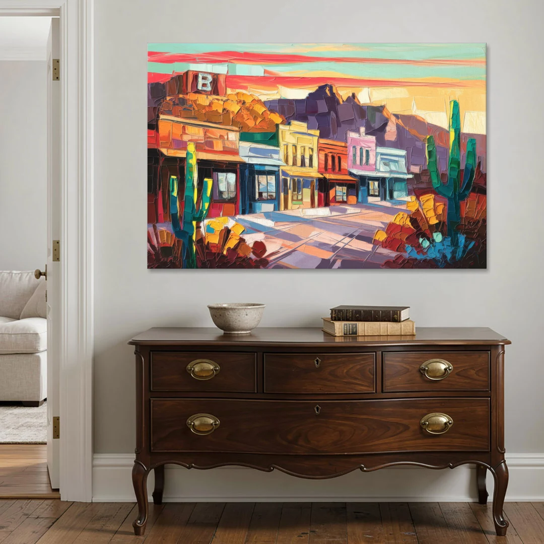 Bisbee Arizona Charm - Canvas Wall Art - Coffee Table - 60x40