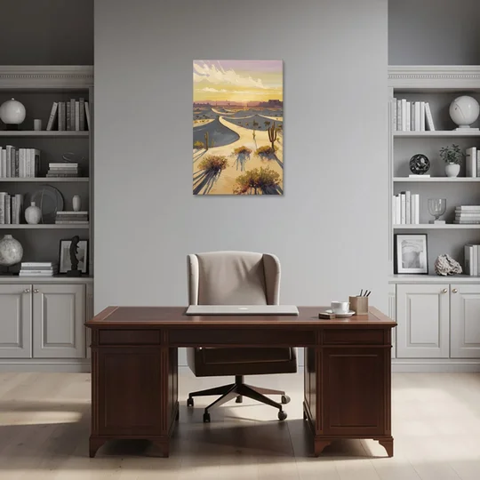 Bisbee Desert Sunrise - Canvas Wall Art - Office - 24x36