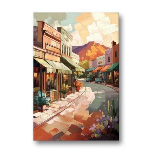 Bisbee Historic Streetscape - Canvas Wall Art - Front