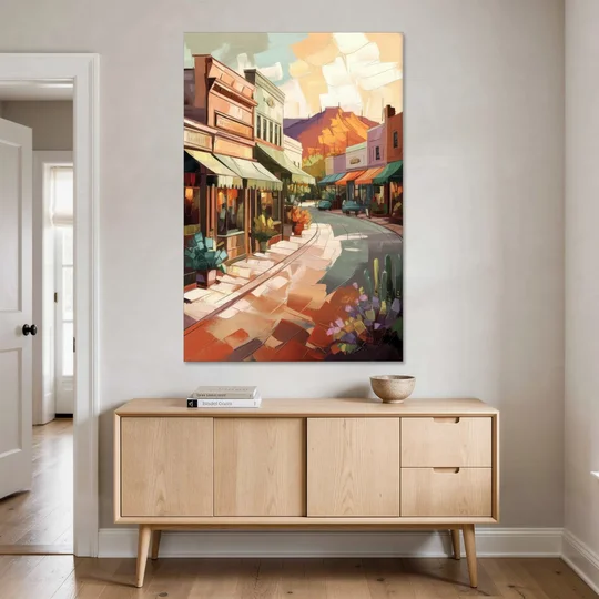 Bisbee Historic Streetscape - Canvas Wall Art - Coffee Table - 40x60