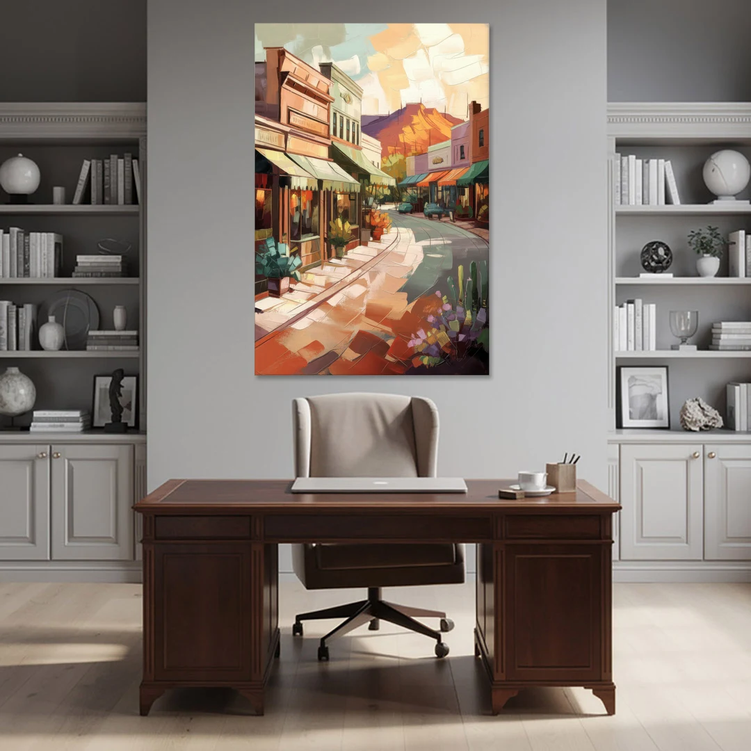 Bisbee Historic Streetscape - Canvas Wall Art - Office - 40x60