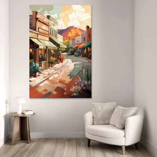 Bisbee Historic Streetscape - Canvas Wall Art - Sofa - 40x60