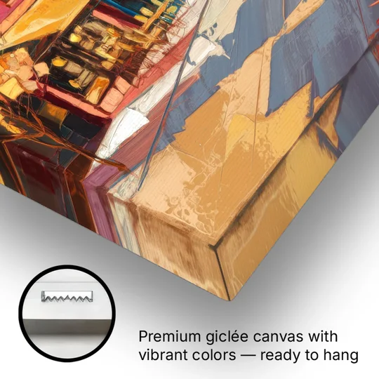 Bisbee Quaint Downtown View - Canvas Wall Art - Gallery Wrap Corner