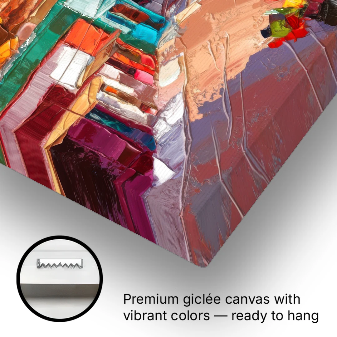 Bisbee Vibrant Skyline - Canvas Wall Art - Gallery Wrap Corner