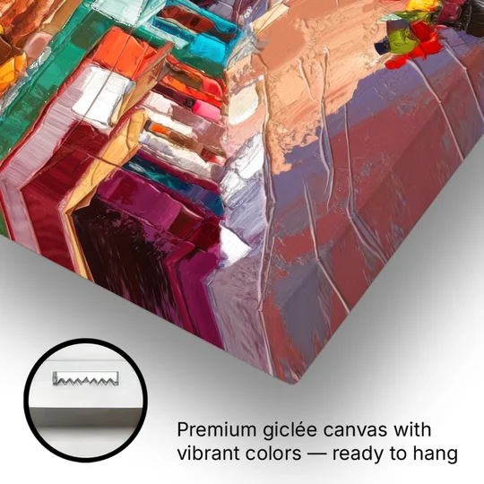 Bisbee Vibrant Skyline - Canvas Wall Art - Gallery Wrap Corner