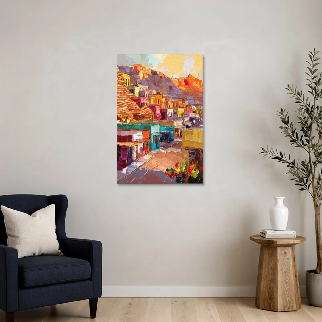 Bisbee Vibrant Skyline - Canvas Wall Art - Sofa - 24x36