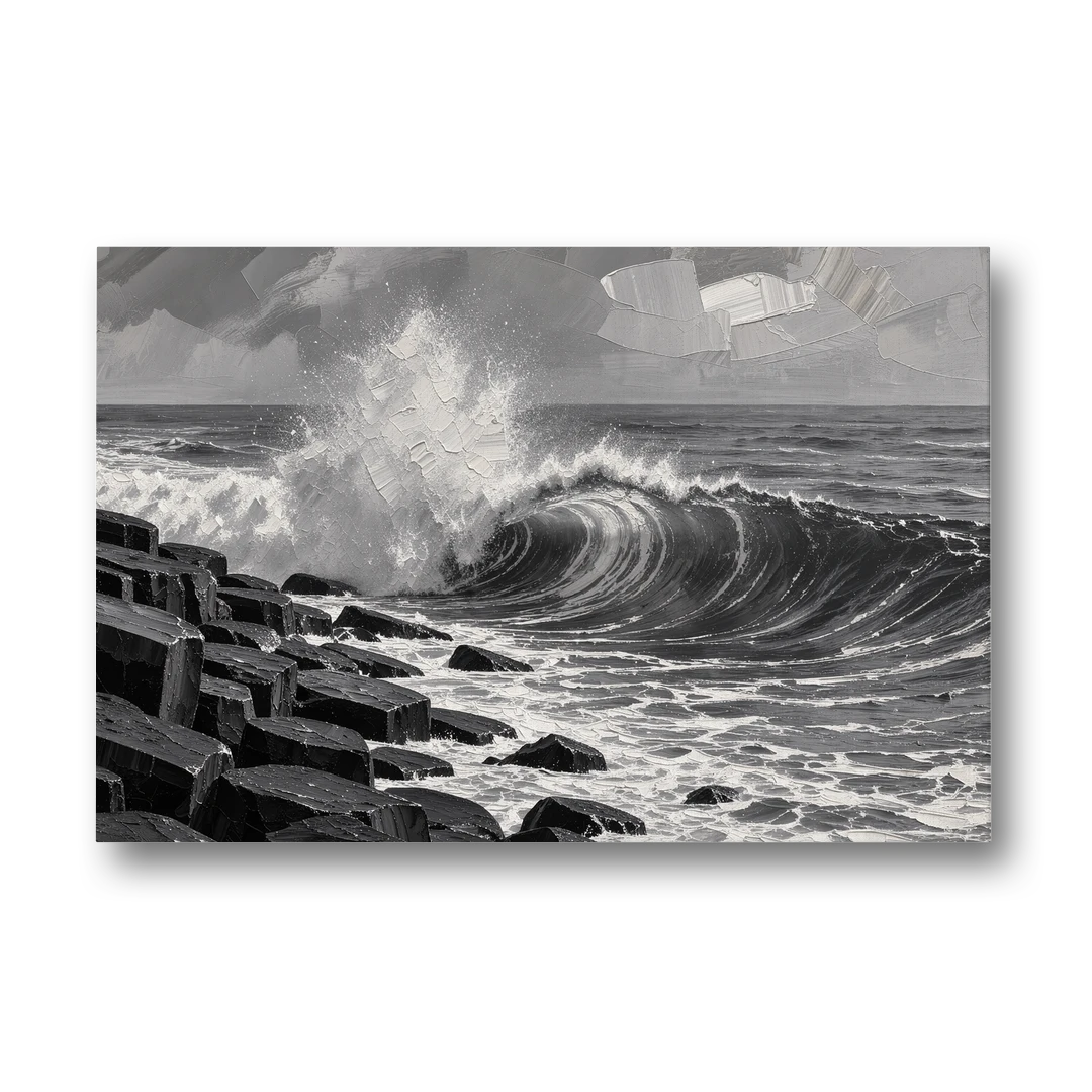 Black and White Wall Art for Living Room - Canvas Wall Art - Front