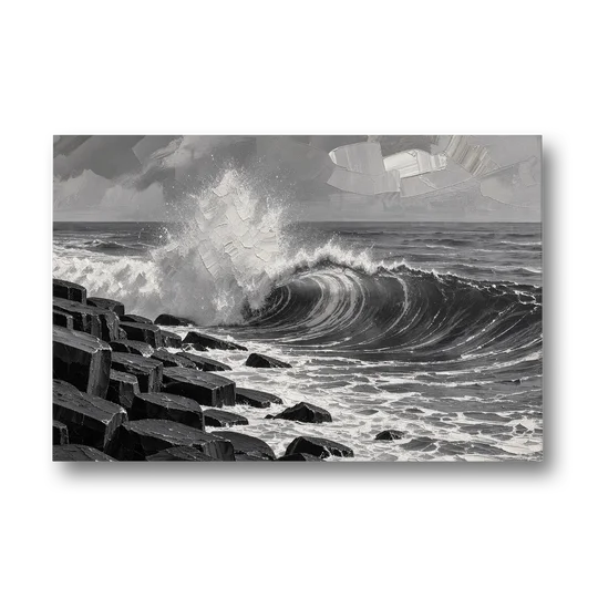 Black and White Wall Art for Living Room - Canvas Wall Art - Front