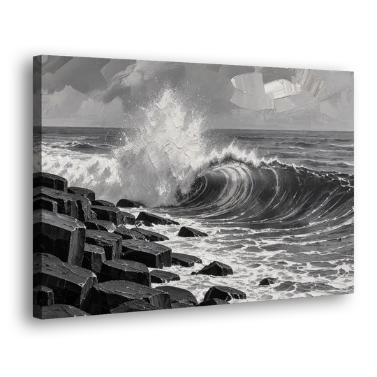 Black and White Wall Art for Living Room - Canvas Wall Art - Side