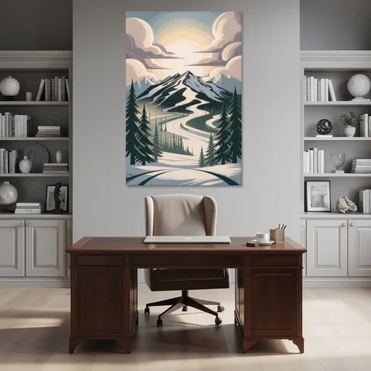 Blackcomb Mountain View - Canvas Wall Art - Office - 40x60