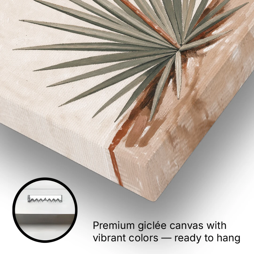 Blooming Yucca Stalk with Cream Bells - Canvas Wall Art - Gallery Wrap Corner