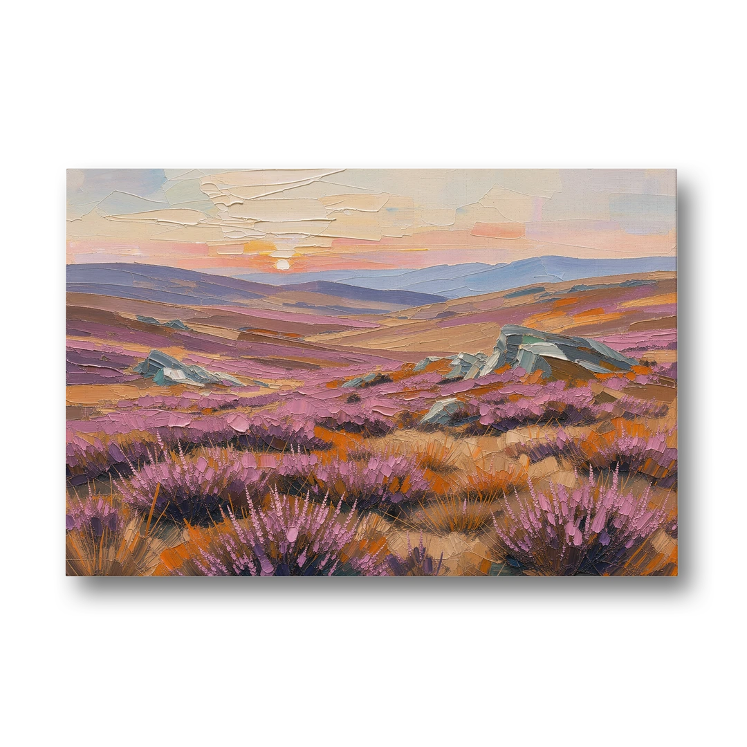 Boho Heather Moor at Sunset - Canvas Wall Art - Front