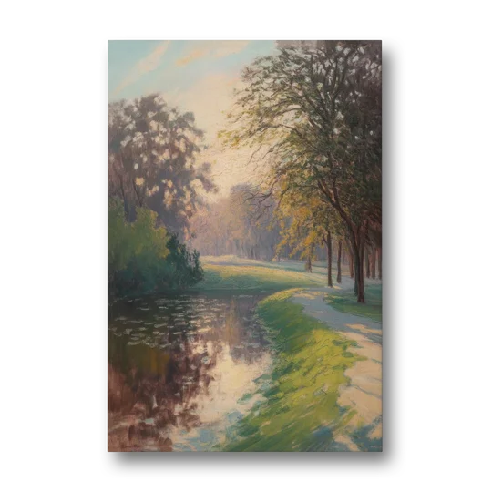 Bois de la Cambre Calm - Canvas Wall Art - Front