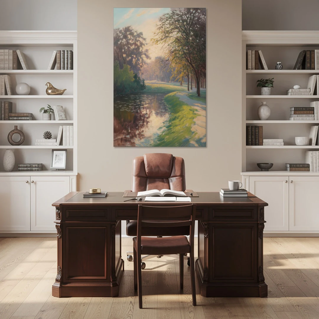 Bois de la Cambre Calm - Canvas Wall Art - Office - 40x60