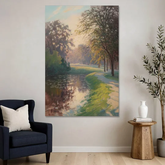 Bois de la Cambre Calm - Canvas Wall Art - Sofa - 40x60