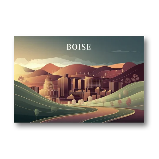 Boise Foothills Landscape - Canvas Wall Art - Front