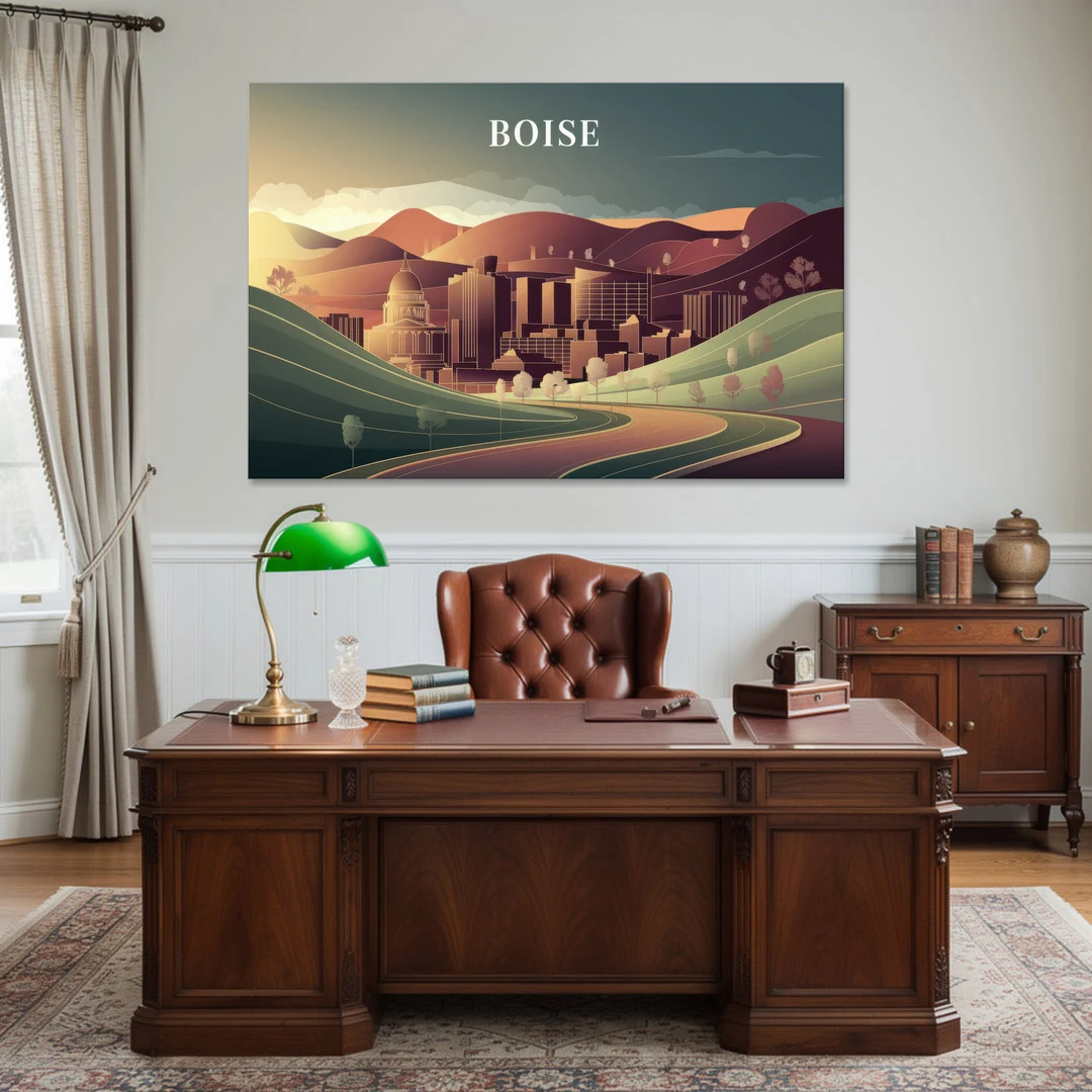 Boise Foothills Landscape - Canvas Wall Art - Office - 60x40