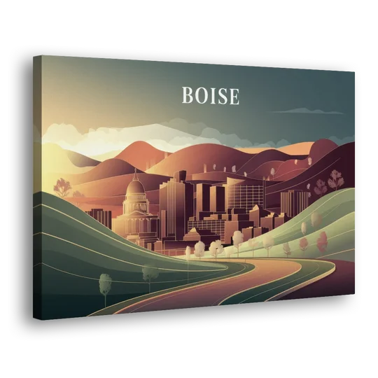 Boise Foothills Landscape - Canvas Wall Art - Side