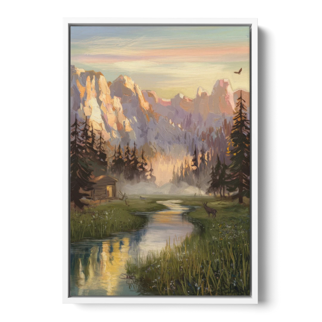 Boise Scenic Outdoors - White Framed Canvas Wall Art - Front