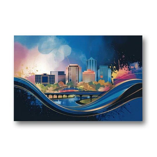Boise State Skyline - Canvas Wall Art - Front