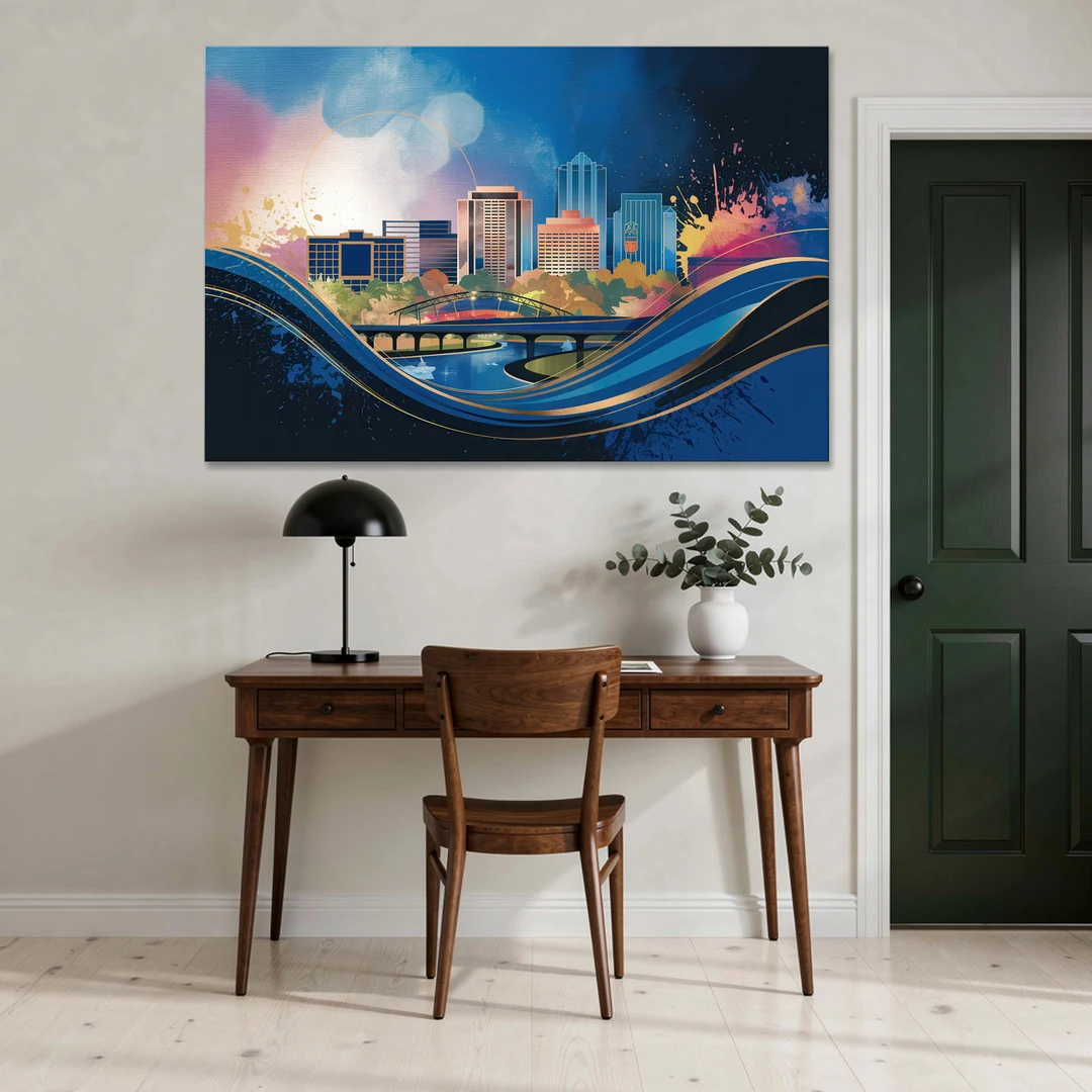 Boise State Skyline - Canvas Wall Art - Office - 60x40