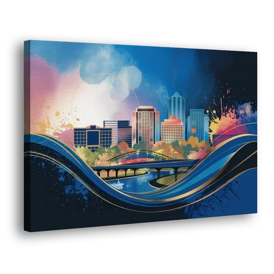 Boise State Skyline - Canvas Wall Art - Side