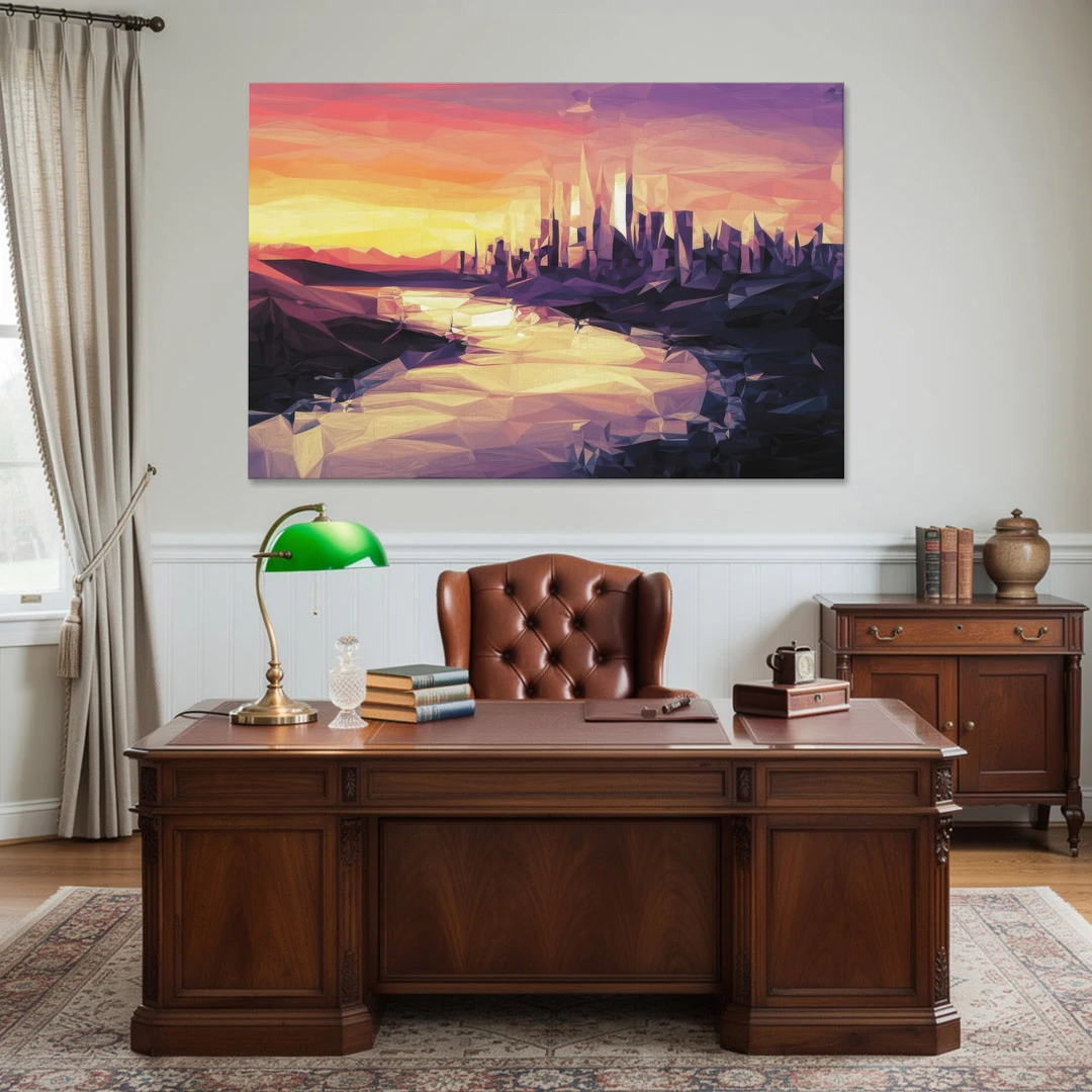 Boise Sunset Serenity - Canvas Wall Art - Office - 60x40