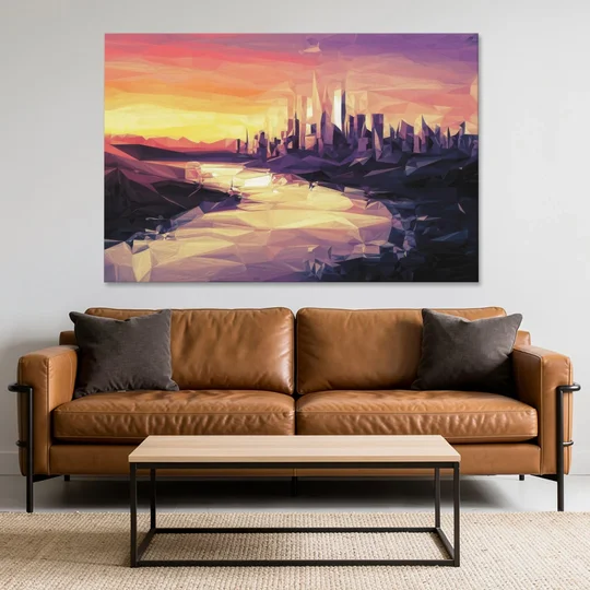 Boise Sunset Serenity - Canvas Wall Art - Sofa - 60x40