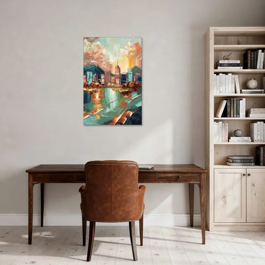 Boise Urban Elegance - Canvas Wall Art - Office - 24x36