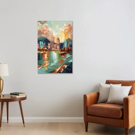 Boise Urban Elegance - Canvas Wall Art - Sofa - 24x36