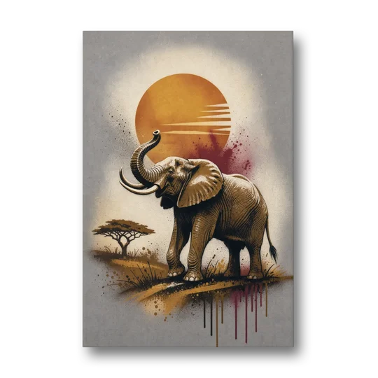 Bold Elephant Majesty - Canvas Wall Art - Front