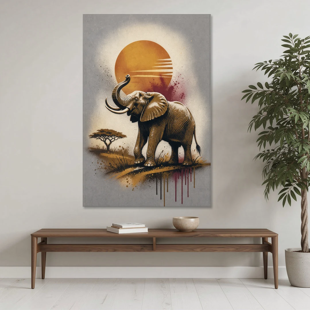 Bold Elephant Majesty - Canvas Wall Art - Coffee Table - 40x60