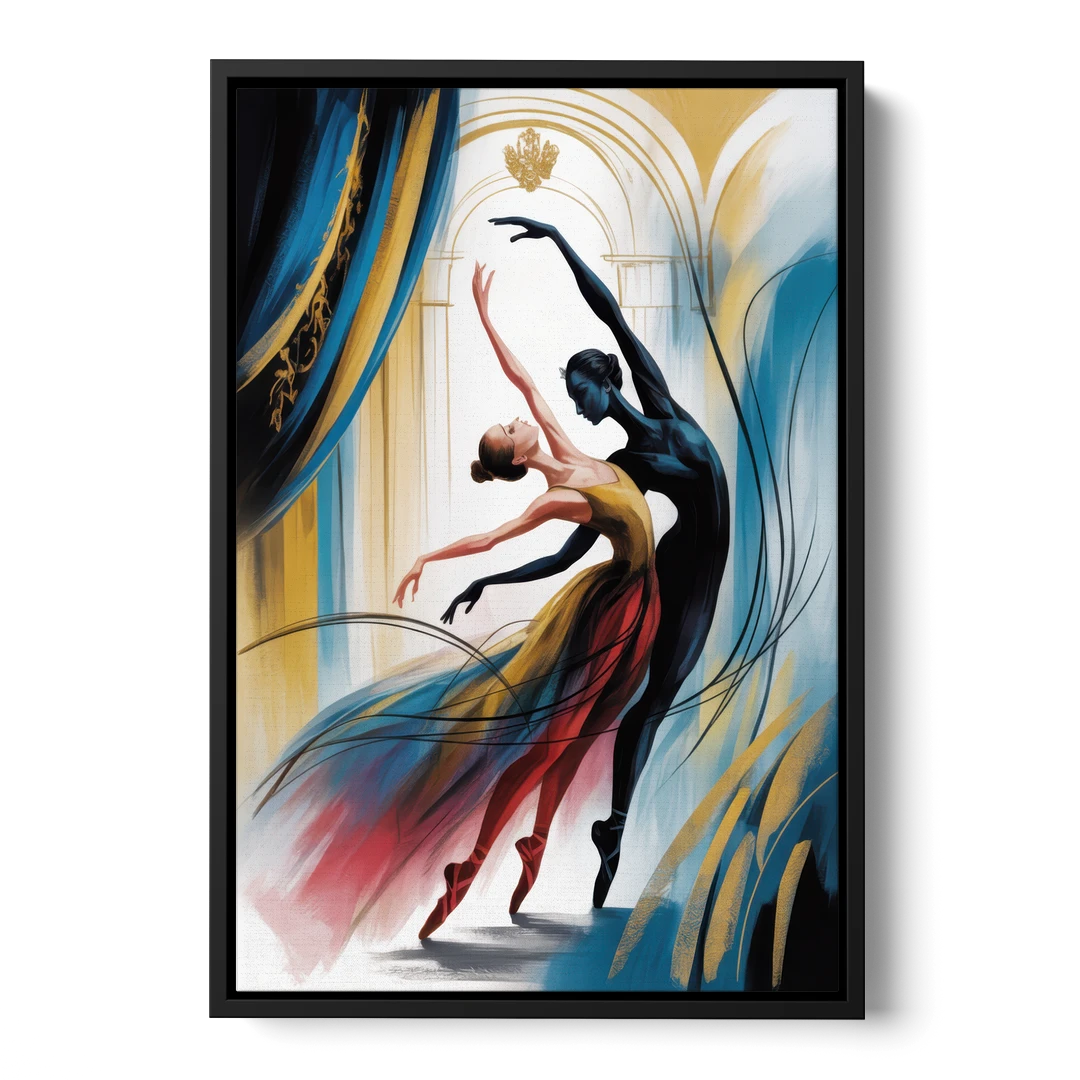 Bolshoi Ballet - Black Framed Canvas Wall Art - Front