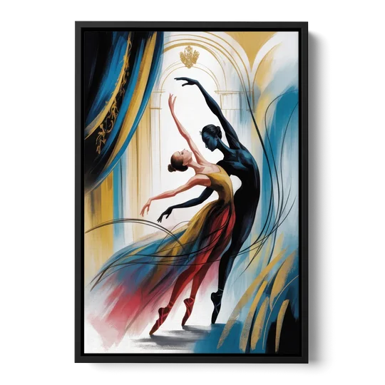 Bolshoi Ballet - Black Framed Canvas Wall Art - Front