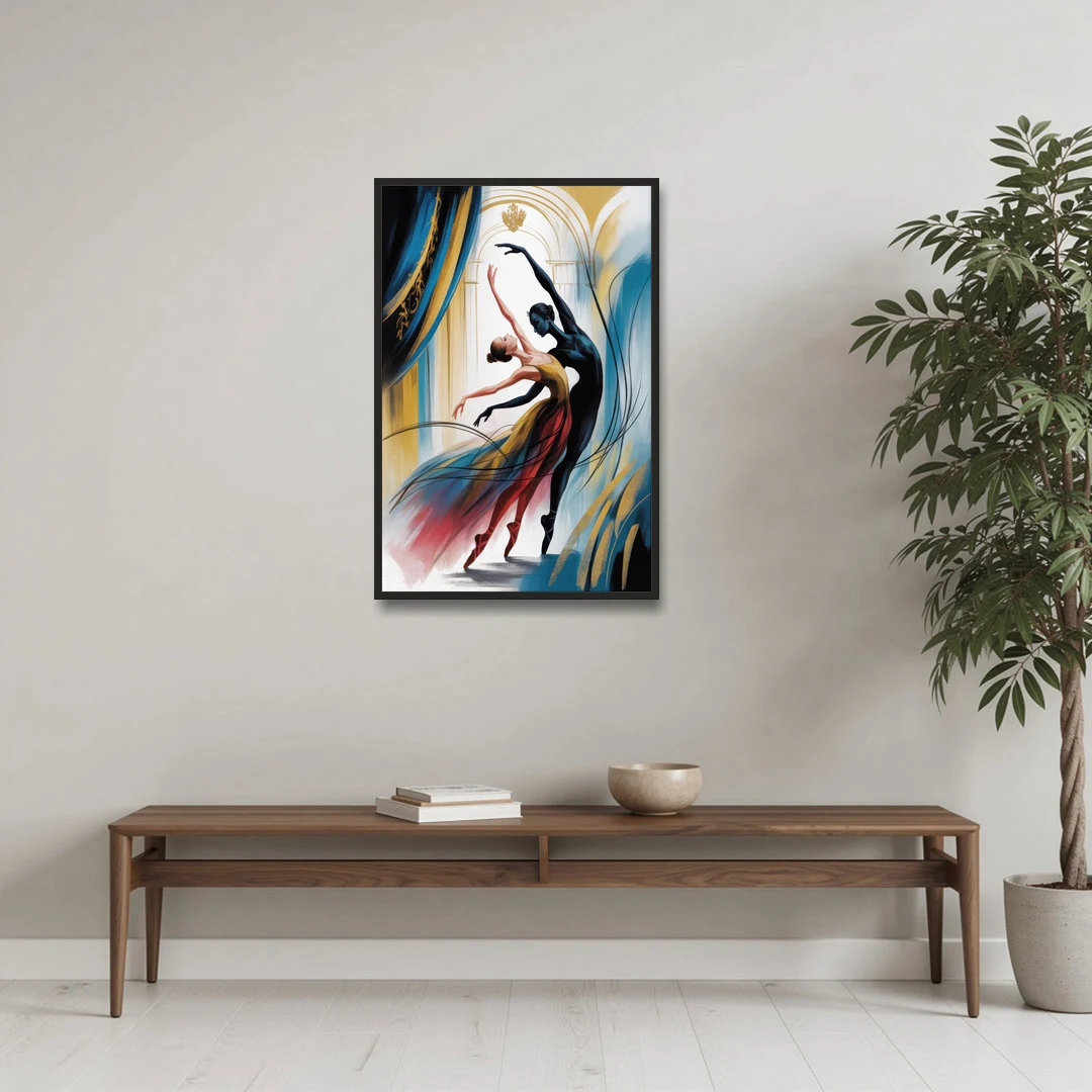 Bolshoi Ballet - Black Framed Canvas Wall Art - Coffee Table - 24x36