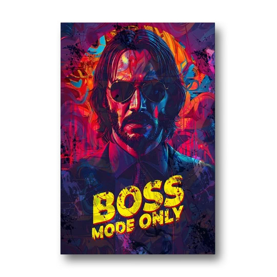 Boss Mode Only - Canvas Wall Art - Front