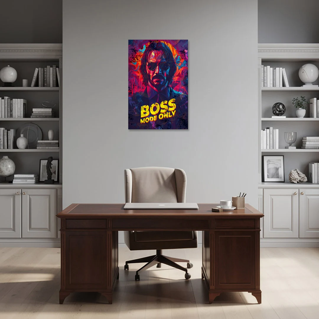 Boss Mode Only - Canvas Wall Art - Office - 24x36
