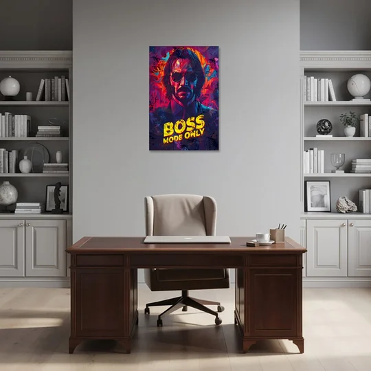 Boss Mode Only - Canvas Wall Art - Office - 24x36