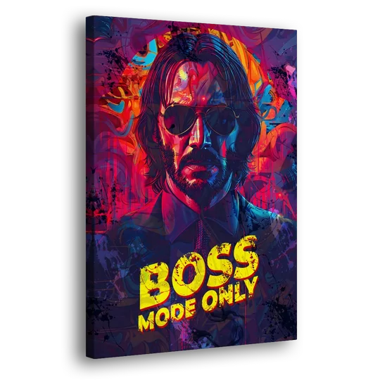 Boss Mode Only - Canvas Wall Art - Side