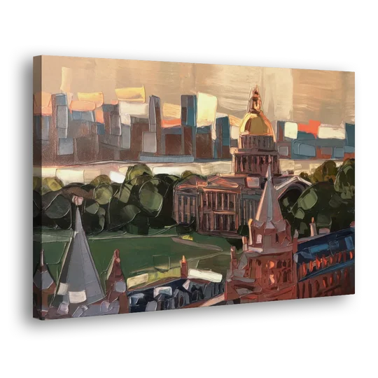 Boston Architectural Beauty - Canvas Wall Art - Side