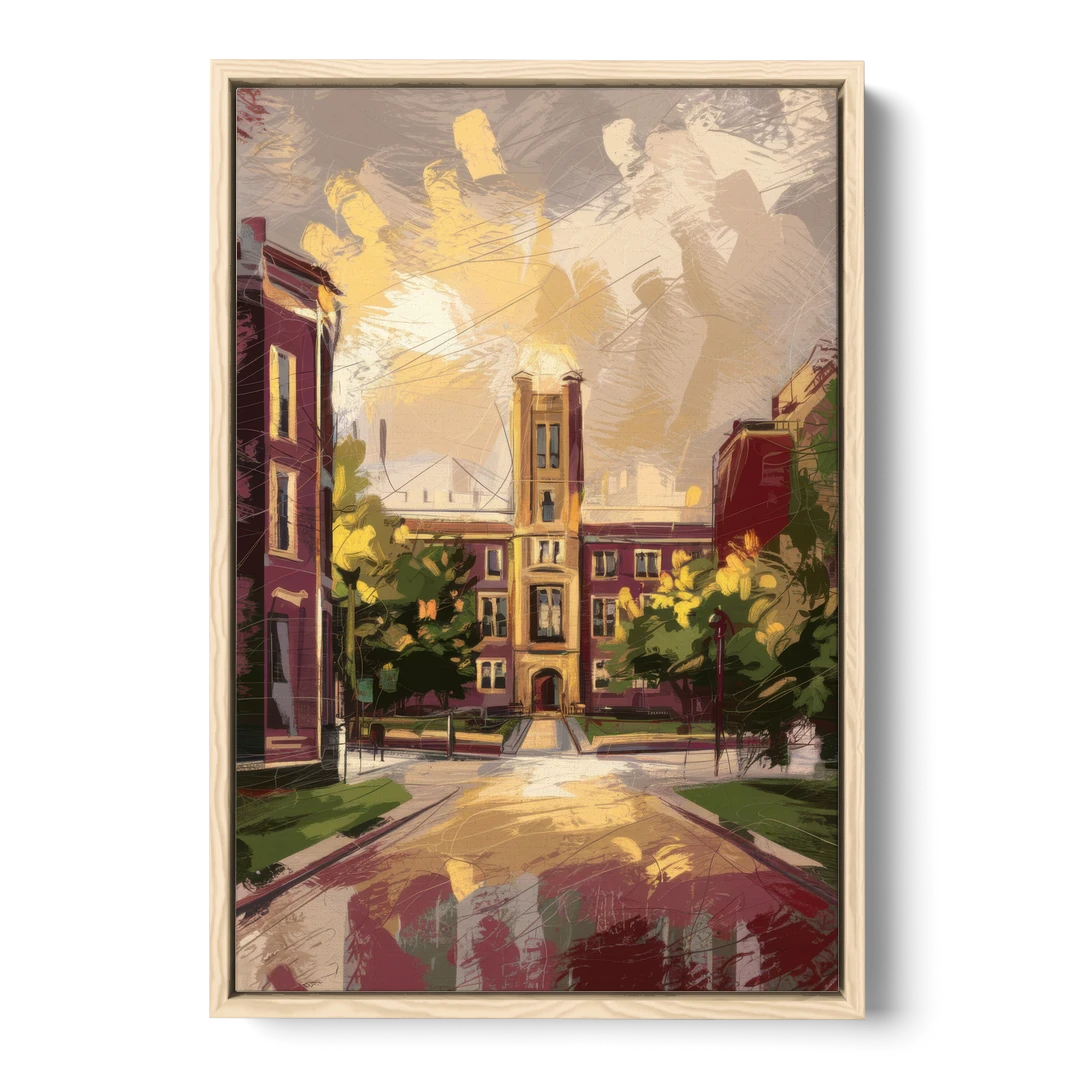 Boston College Eagles Spirit - Oak Framed Canvas Wall Art - Front
