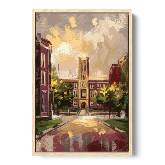 Boston College Eagles Spirit - Oak Framed Canvas Wall Art - Front