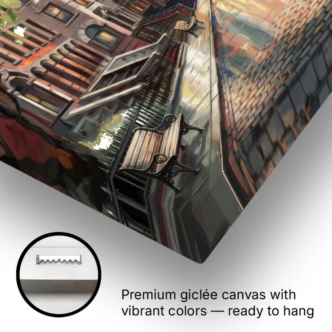 Boston Historic Neighborhoods - Canvas Wall Art - Gallery Wrap Corner